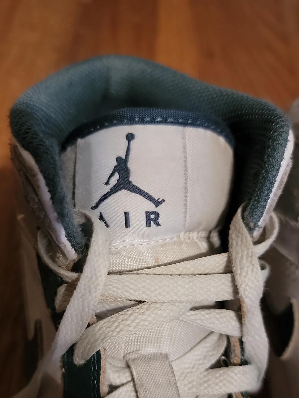 Jordan Kids' High-Top Sneakers in White and Dark Green